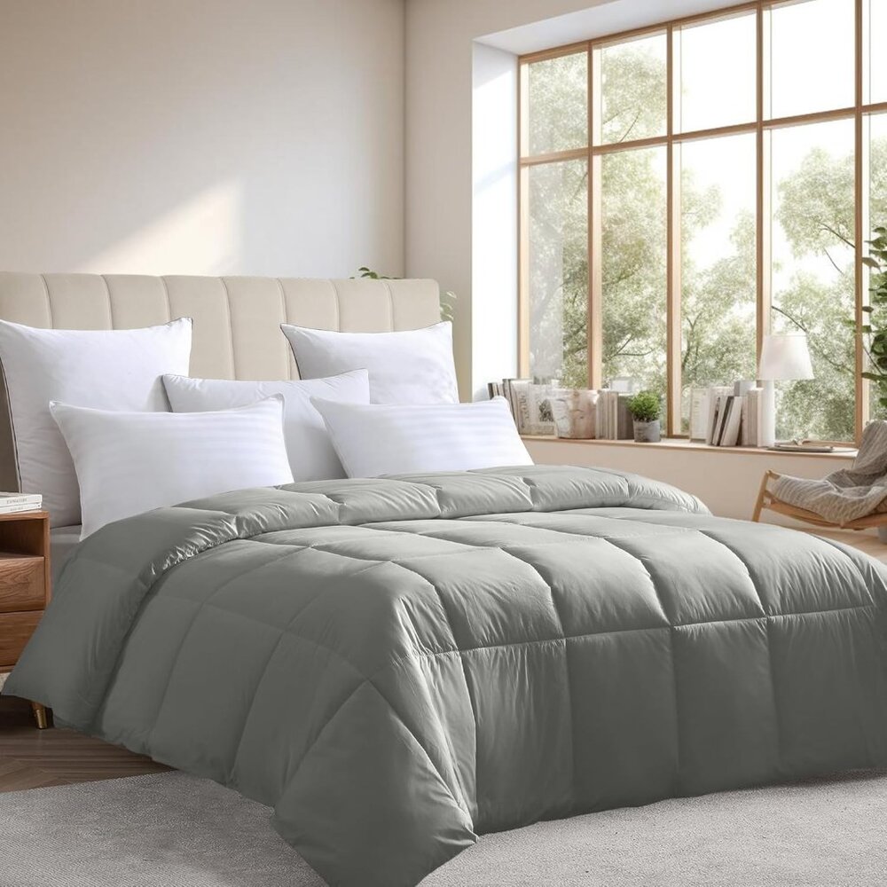 Organic Cotton King Size Duvet Insert - Hypoallergenic Comforter for All Seasons